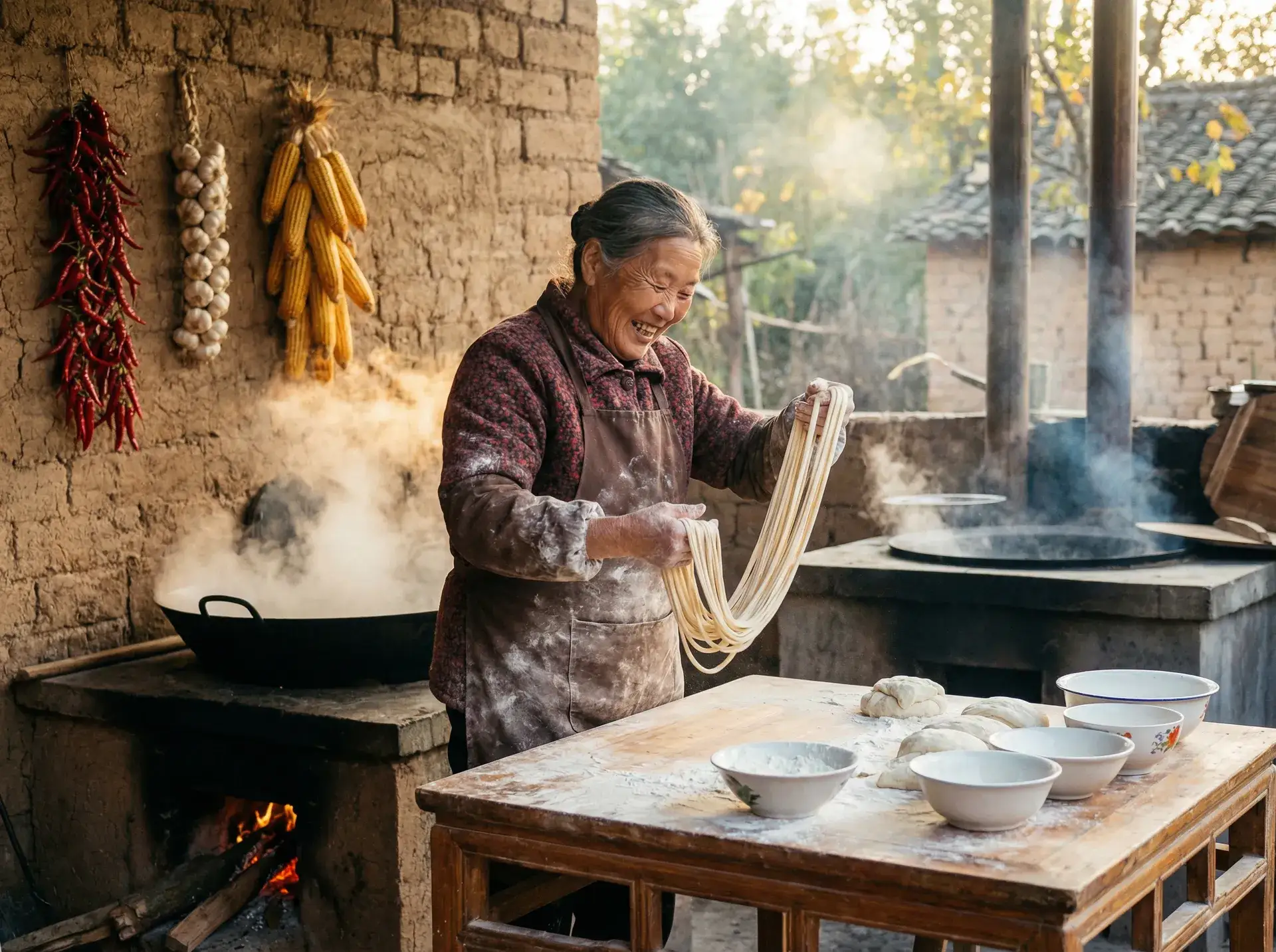 农家大嫂手擀面 - 性饥渴的女邻居HD免费观看 乡村美食